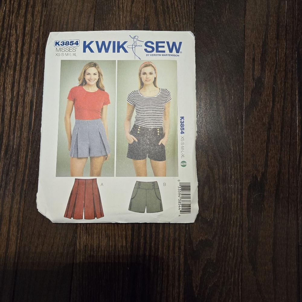 Kwik Sew Shorts size XS to XL